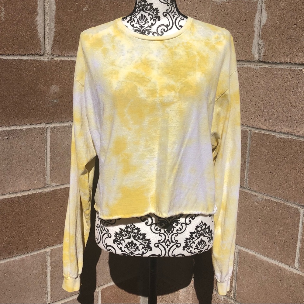 Chemistry Long-sleeve Cropped Tie Dye
